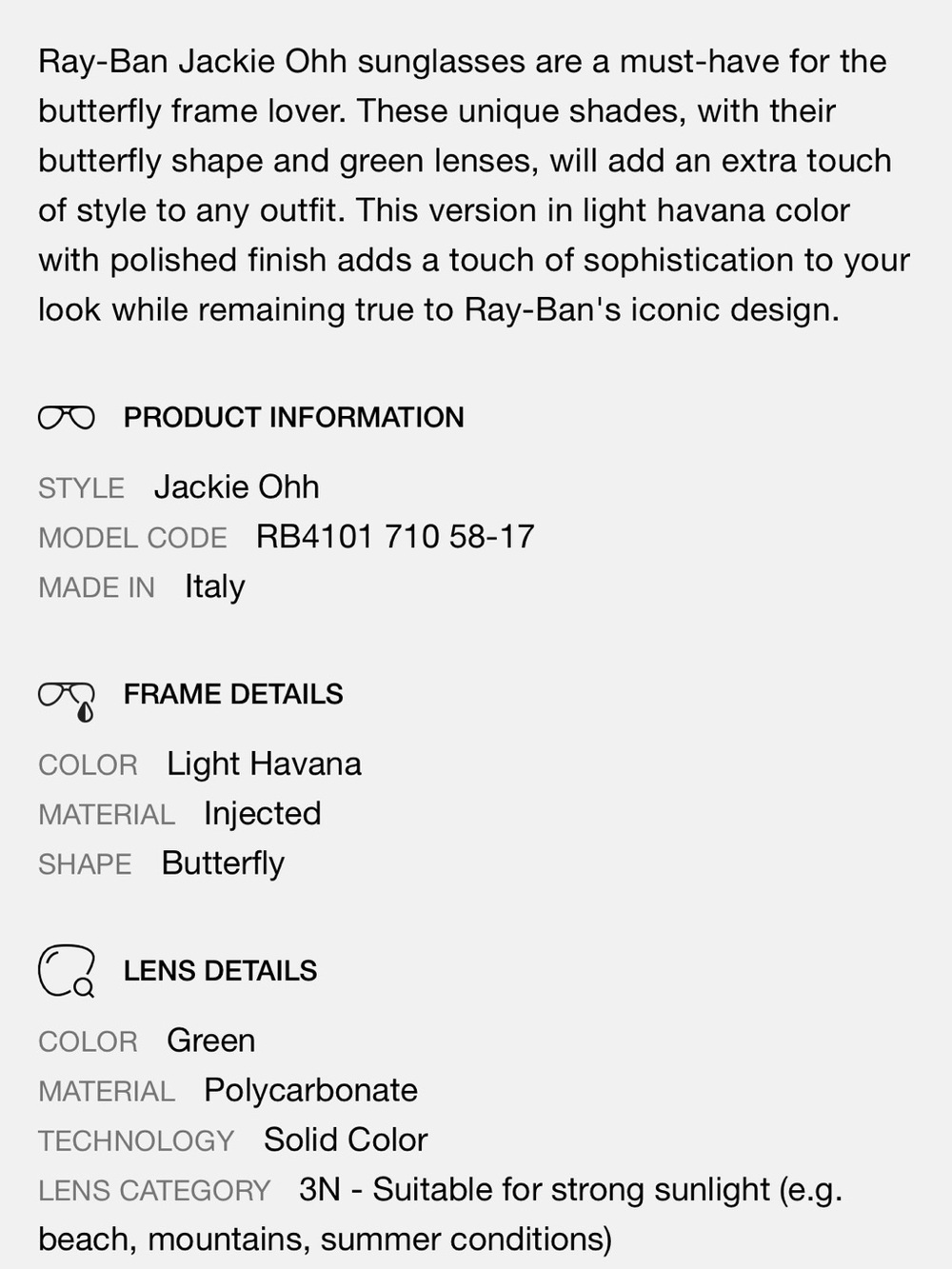 Ray-Ban “Jackie Ohh” Brown Tortoiseshell Sunglasses with Case, NWOT - Picture 10 of 10